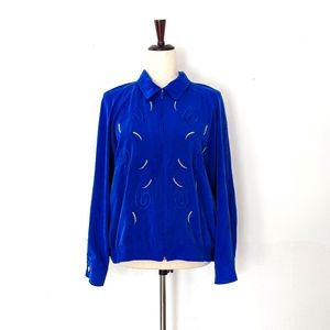 Vintage Saint Germain Blue Abstract Jacket